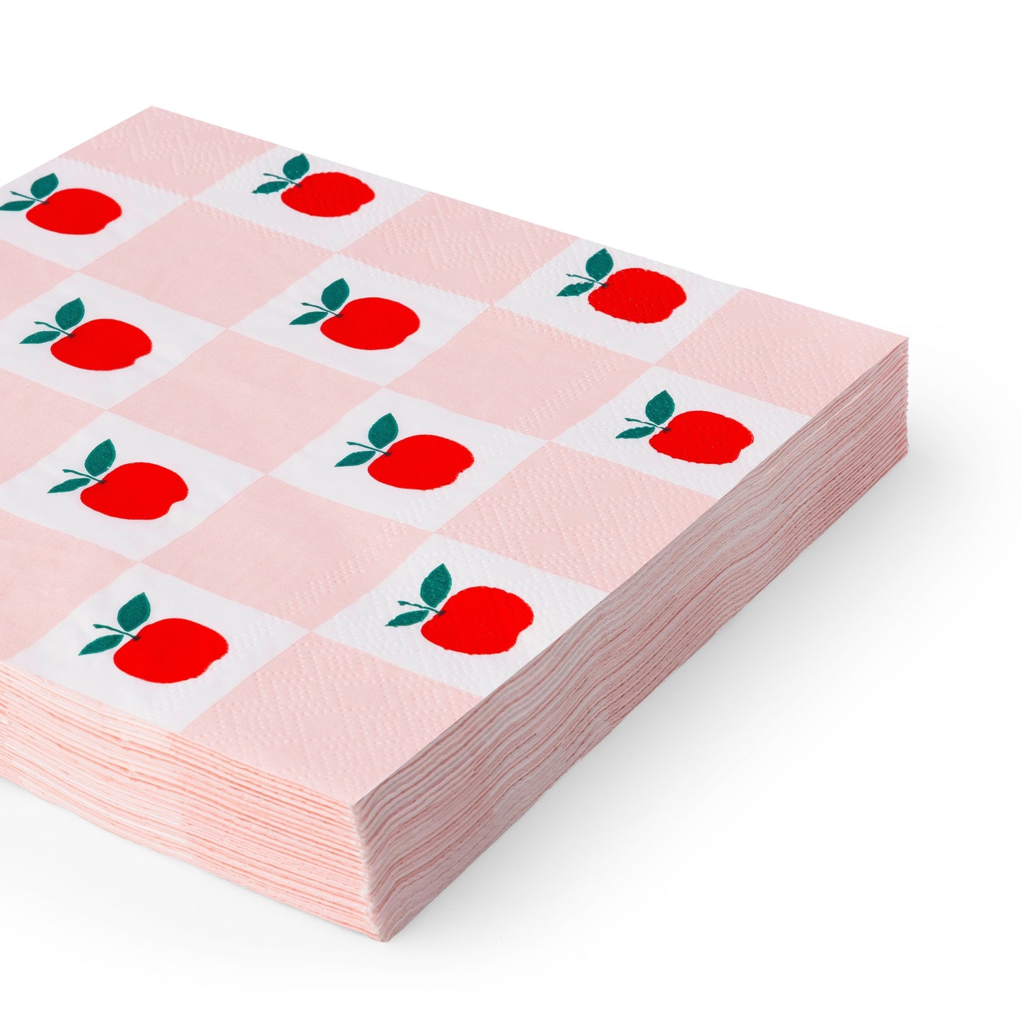 Apple & Pink Checker Large Napkins