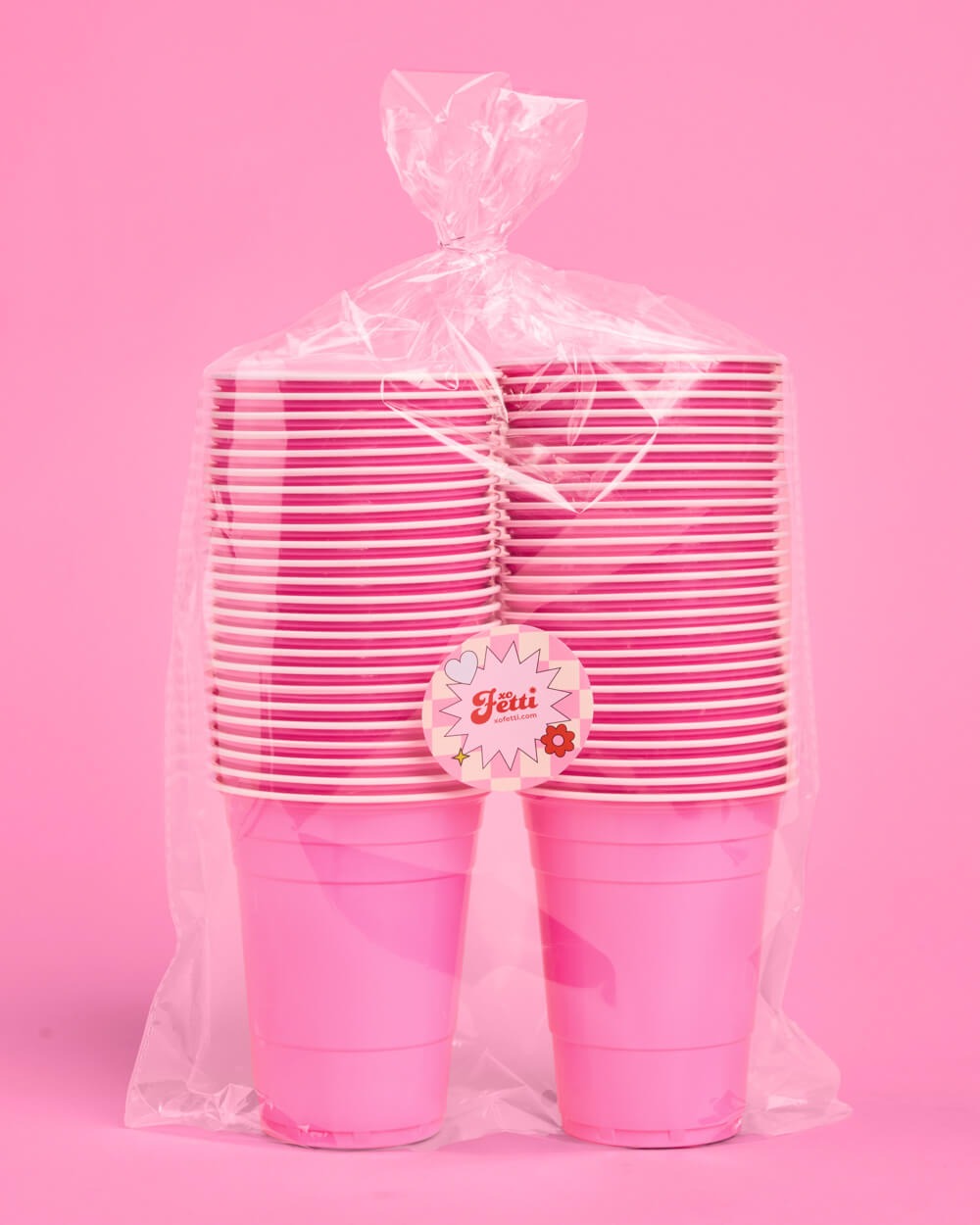 Matte Pink Plastic Cups