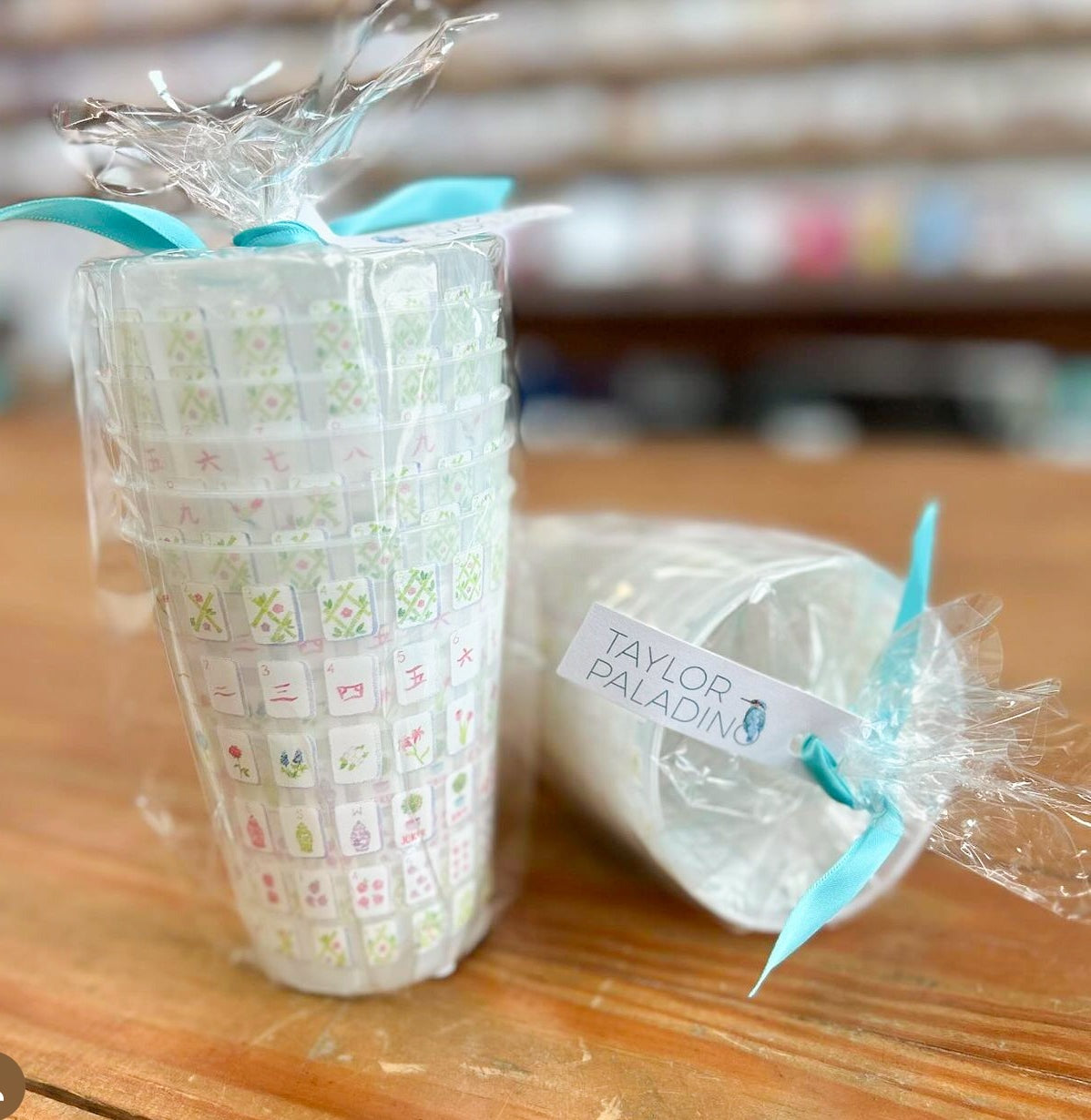 Mahjong Tiles Frosted Cups