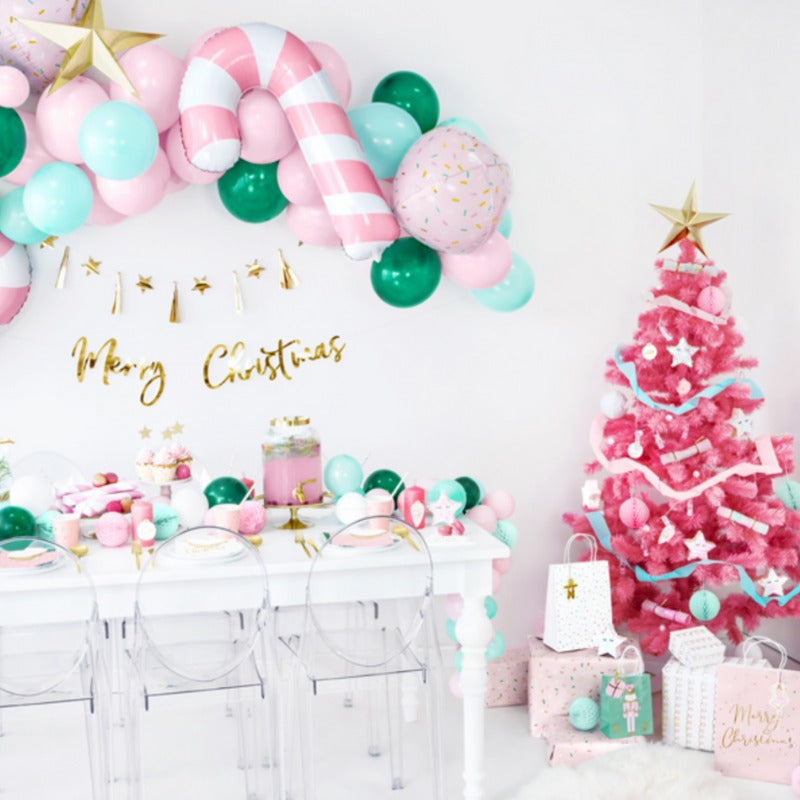 Pink Candy Cane Balloon