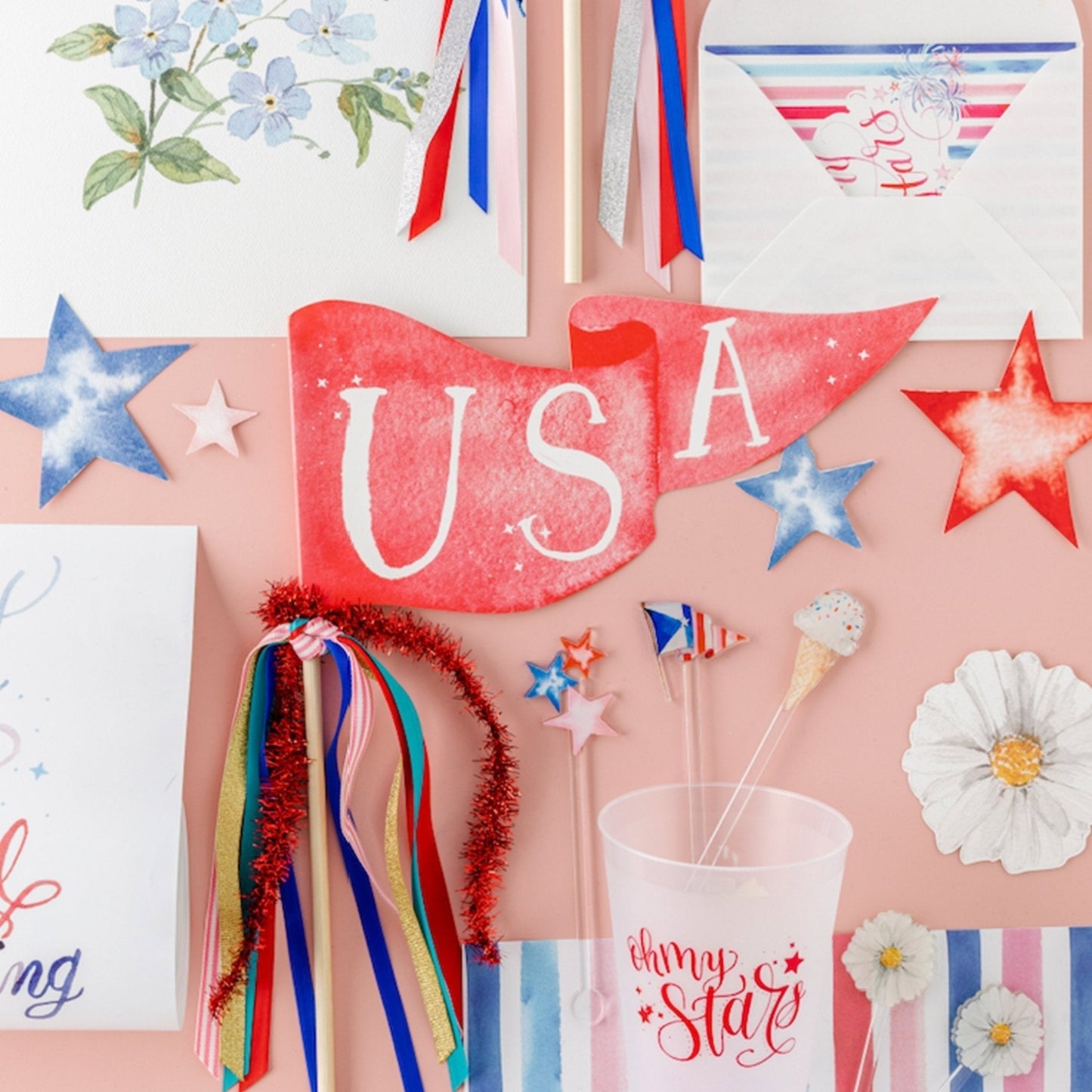USA Party Pennant