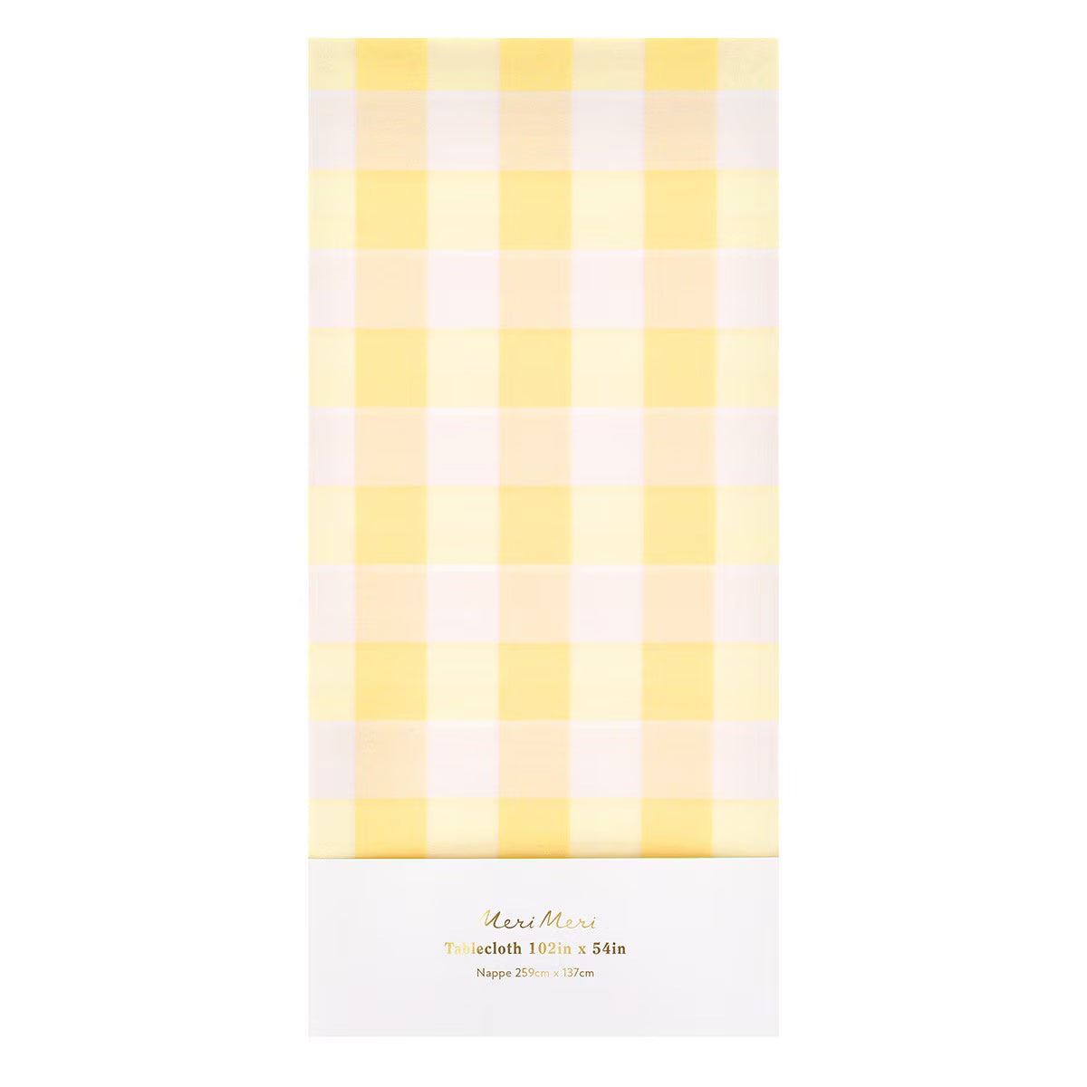Yellow Gingham Paper Tablecloth