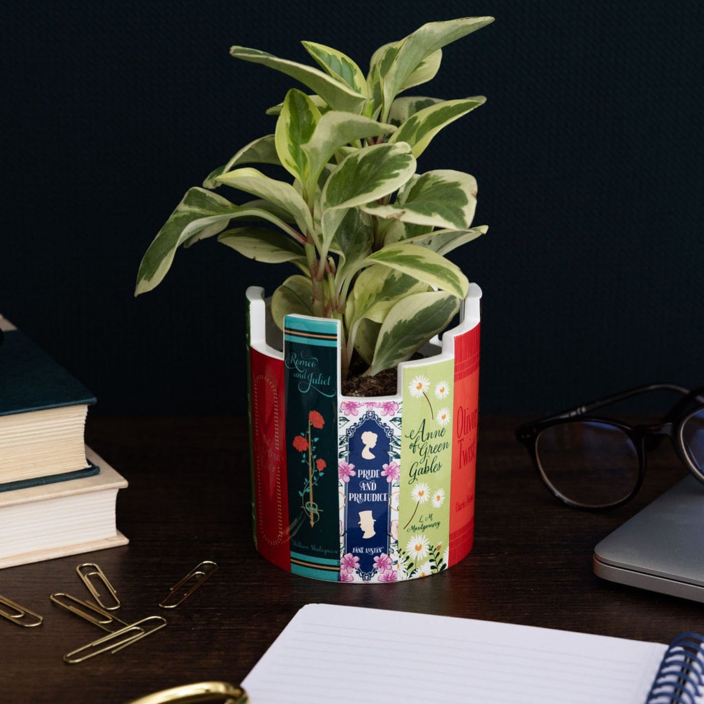 Stack of Classics Ceramic Desk Pot