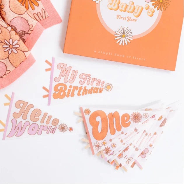 Flower Child Petit Milestone Pennants