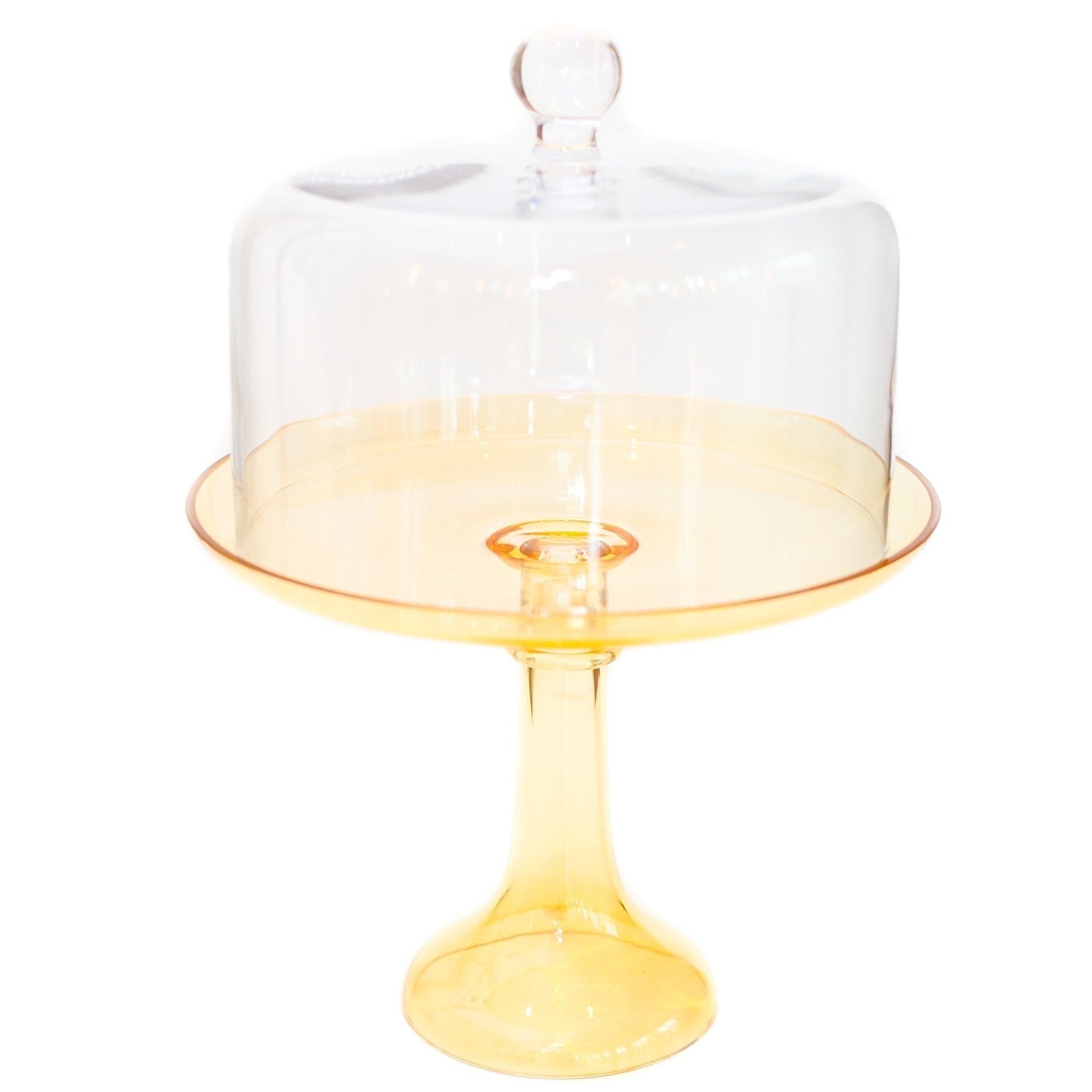 Yellow Glass Cake Stand