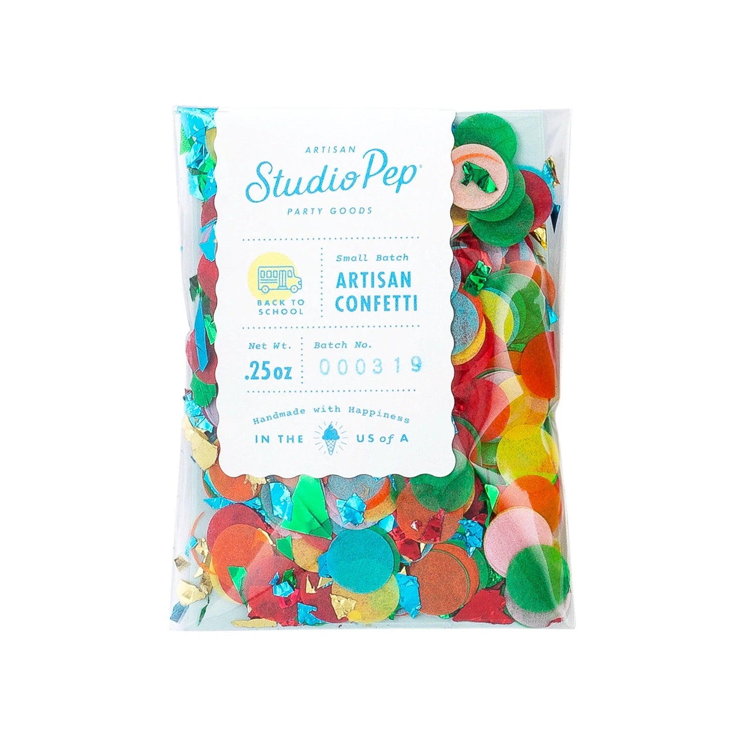 Back to School Primary Color Rainbow Confetti