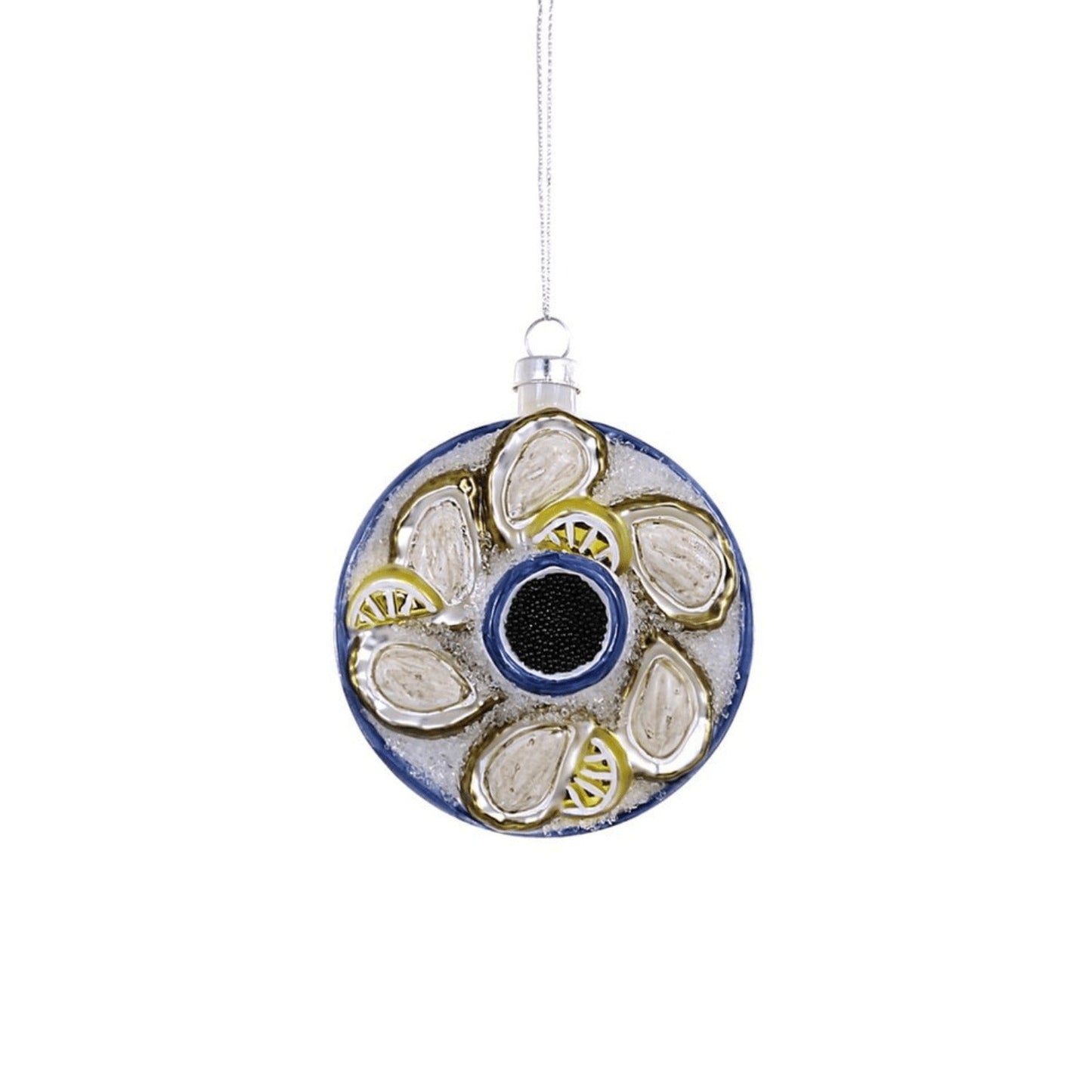 Plated Oysters Glass Ornament by Cody Foster