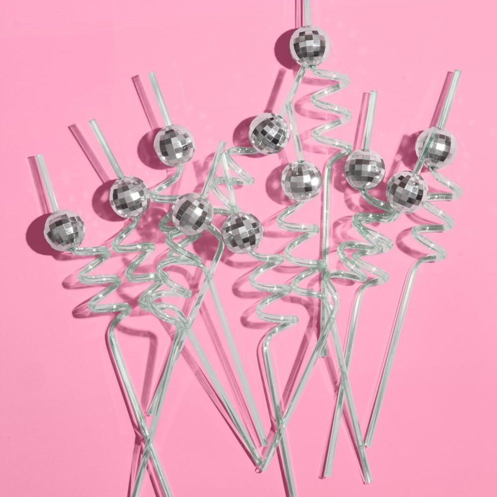 Disco Party Straws