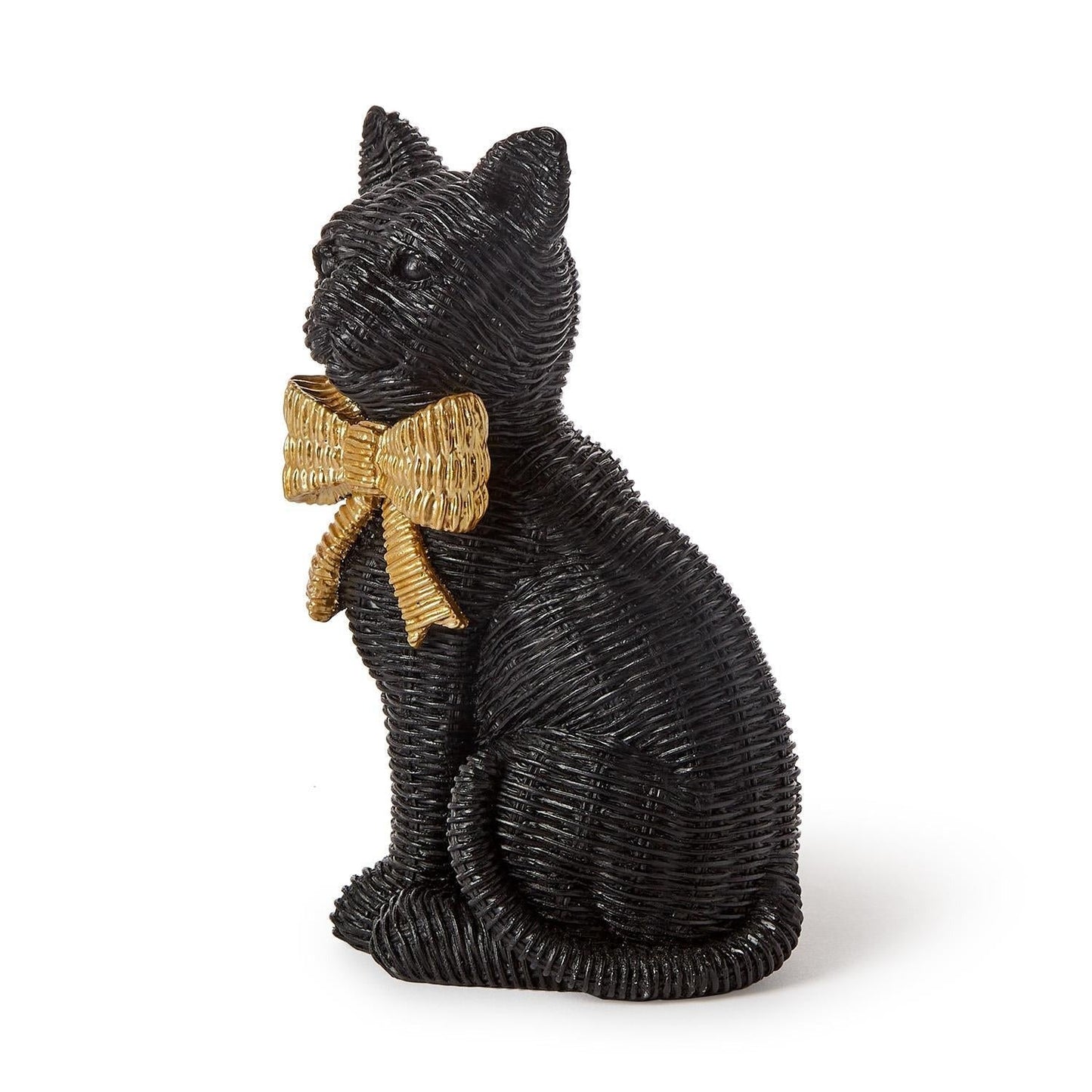Wicker Black Cat Decoration