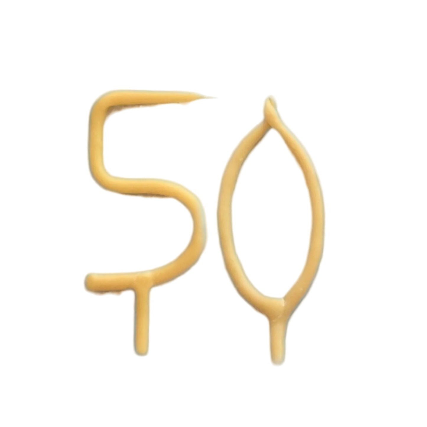 50th Birthday Beeswax Number Candle Set