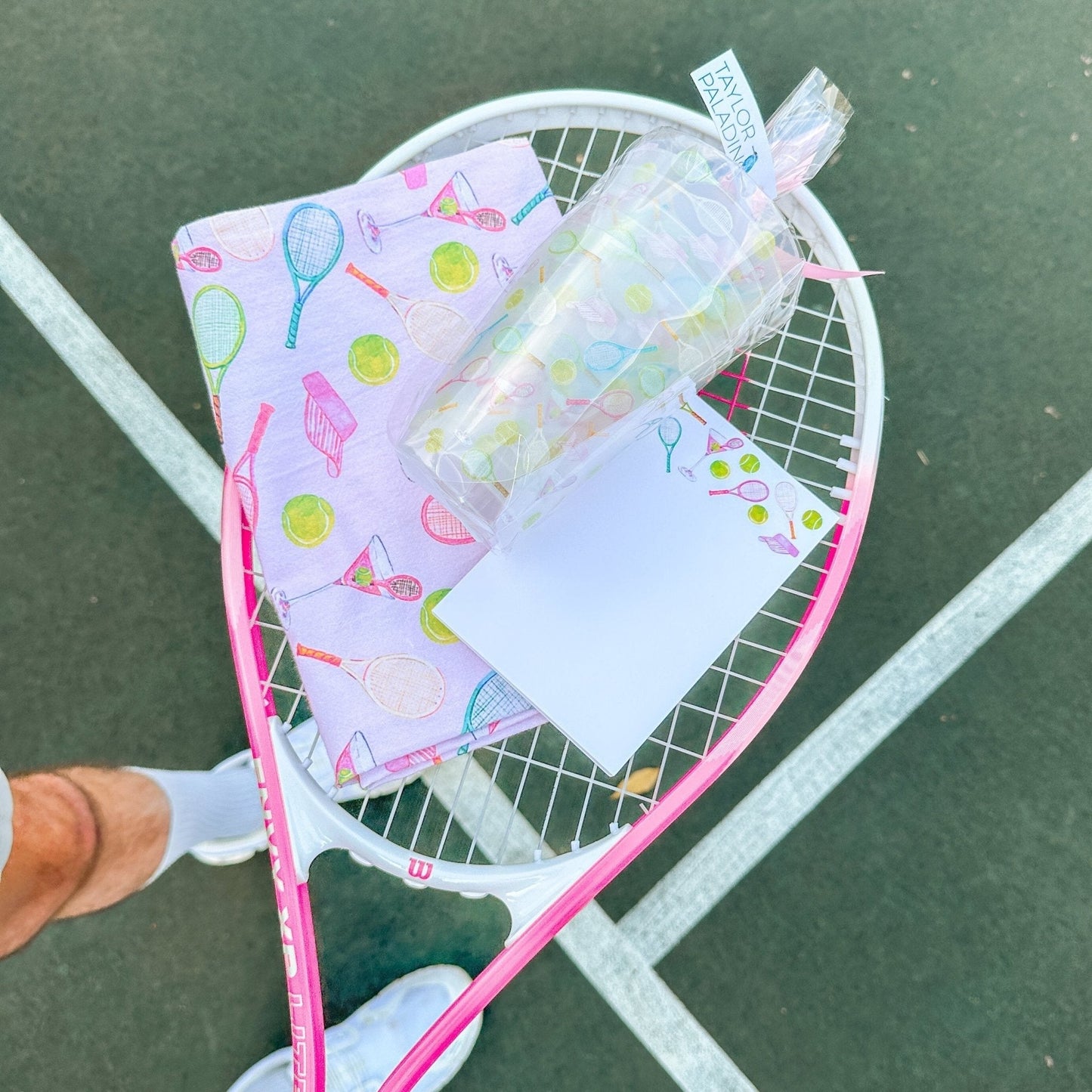 Tennis Pattern Frosted Cups