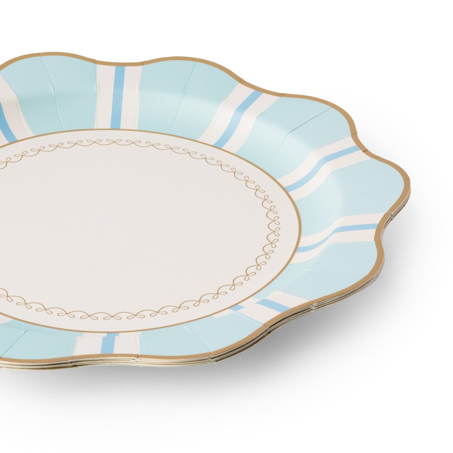 Fresh Mint Regency Stripe Dinner Plates