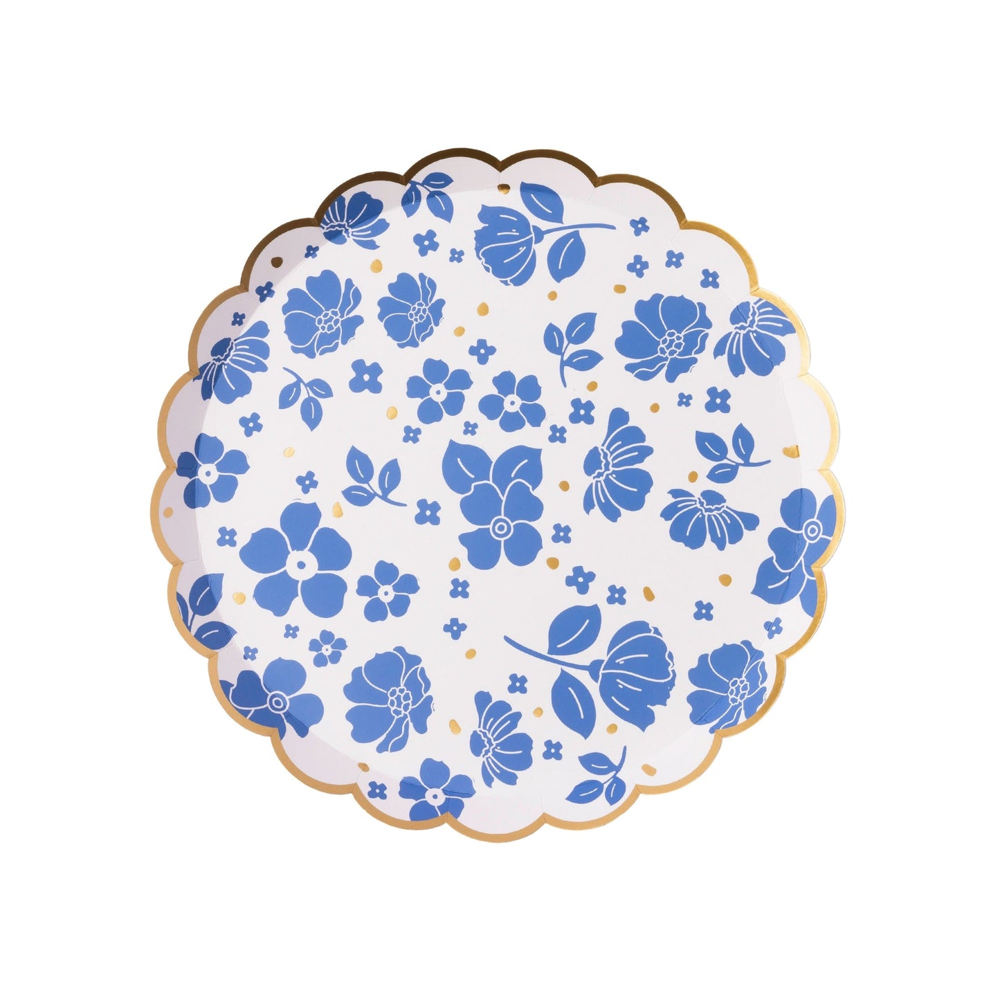 Belle Blue Elegant Floral Dessert Plates