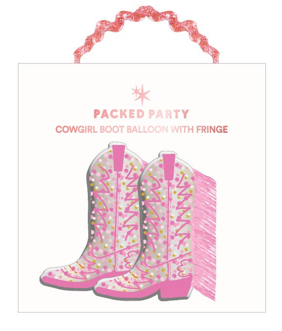 Fringe Cowgirl Boot Balloon Set