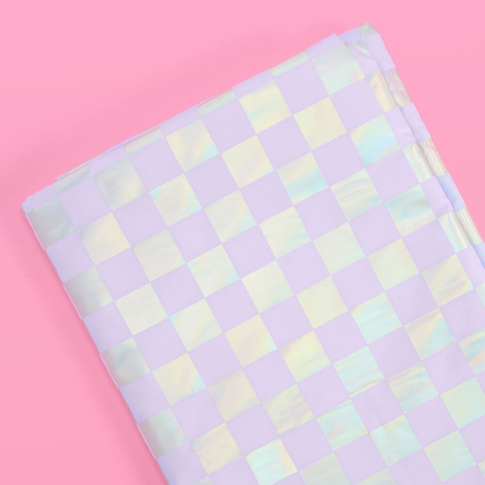 Iridescent Checker Table Cover