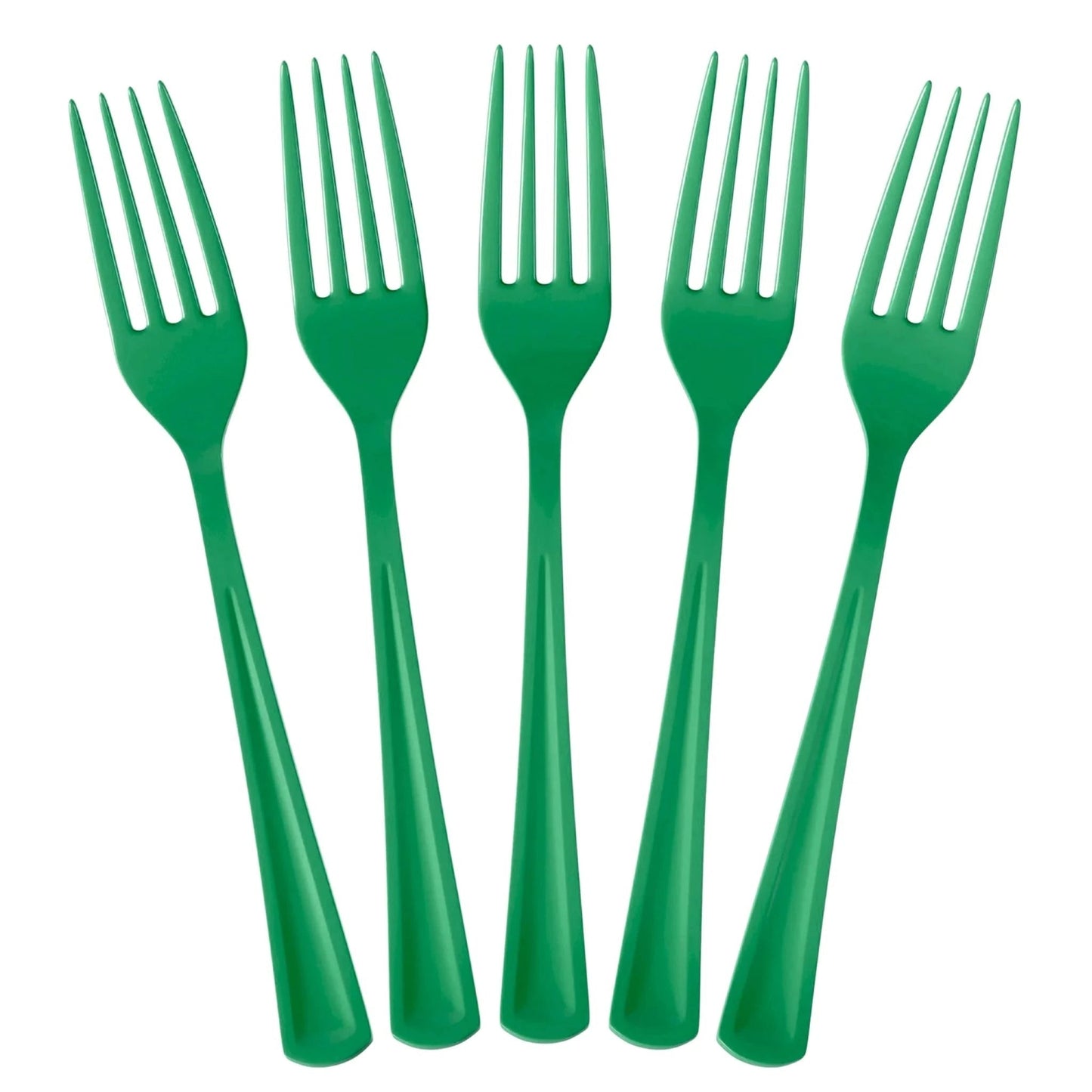 Green Plastic Forks