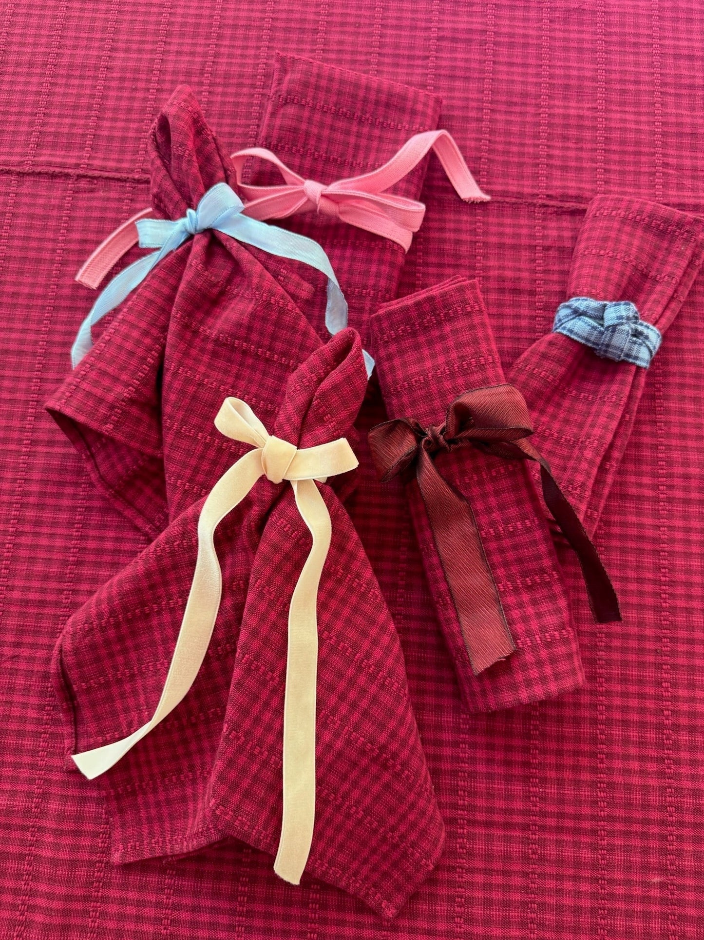 Soho Two Toned Bordeaux Napkins