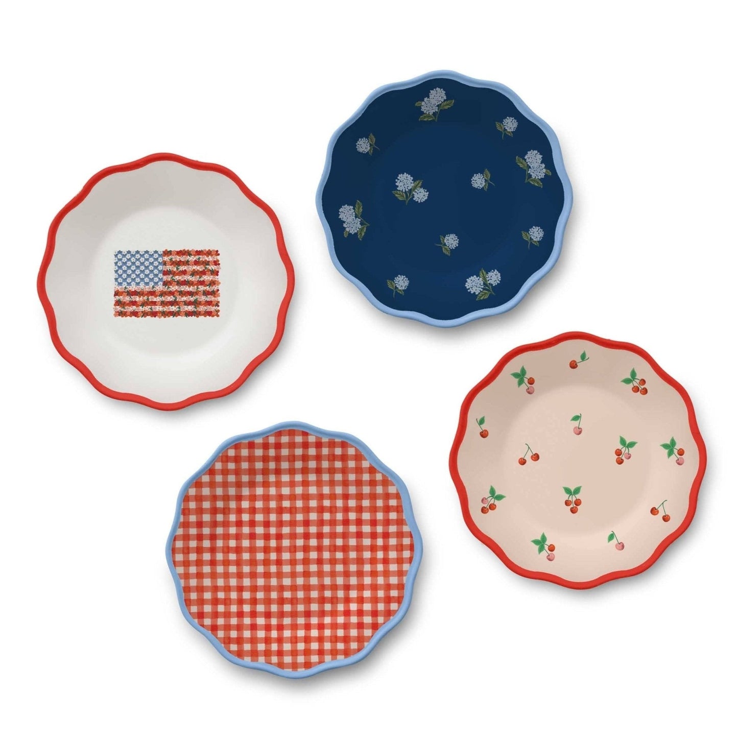 Americana Melamine Dessert Plate Set