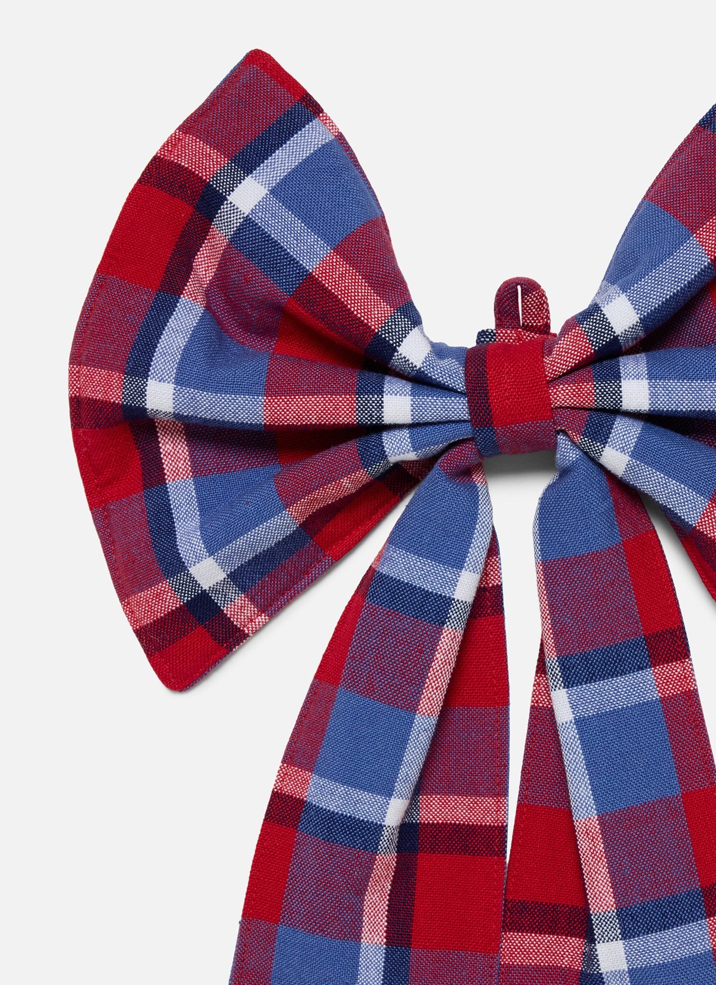 Betty Plaid Red Fabric Bow