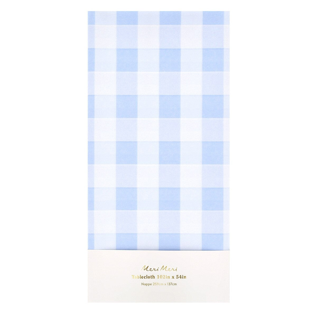 Blue Gingham Paper Tablecloth