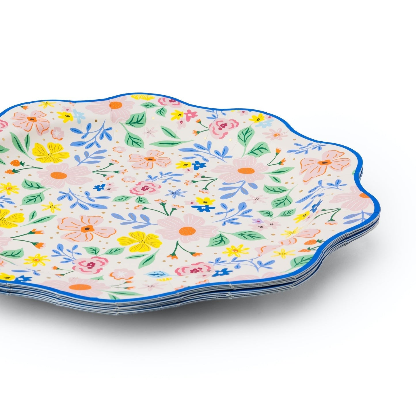 Multicolor Full Floral Pattern Dinner Plates