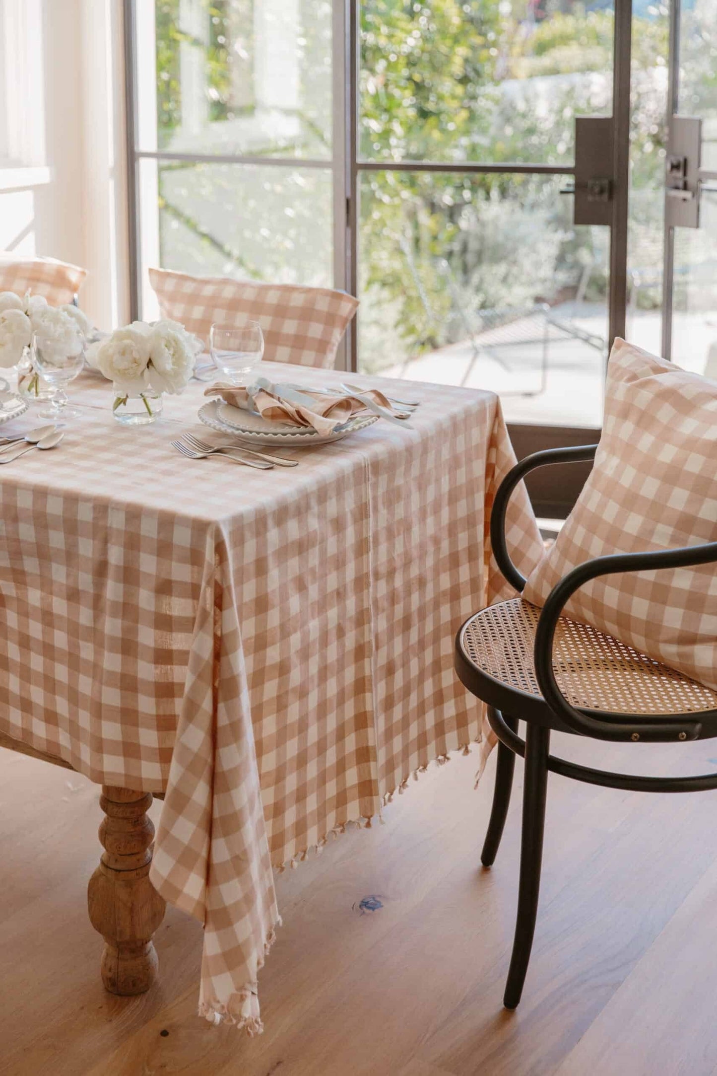 Gingham Blush Tablecloth