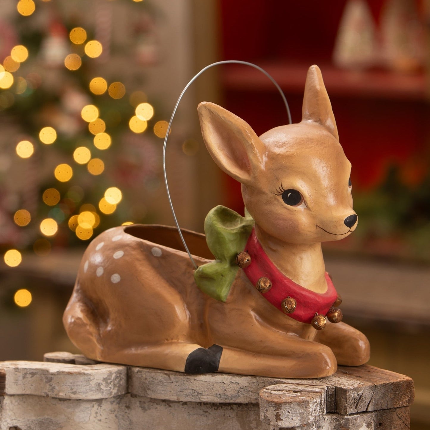 Bethany Lowe Jingle Bell Reindeer Bucket