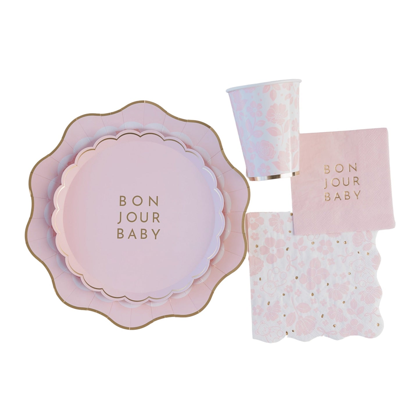 Bonjour Baby Petal Pink Small Plates