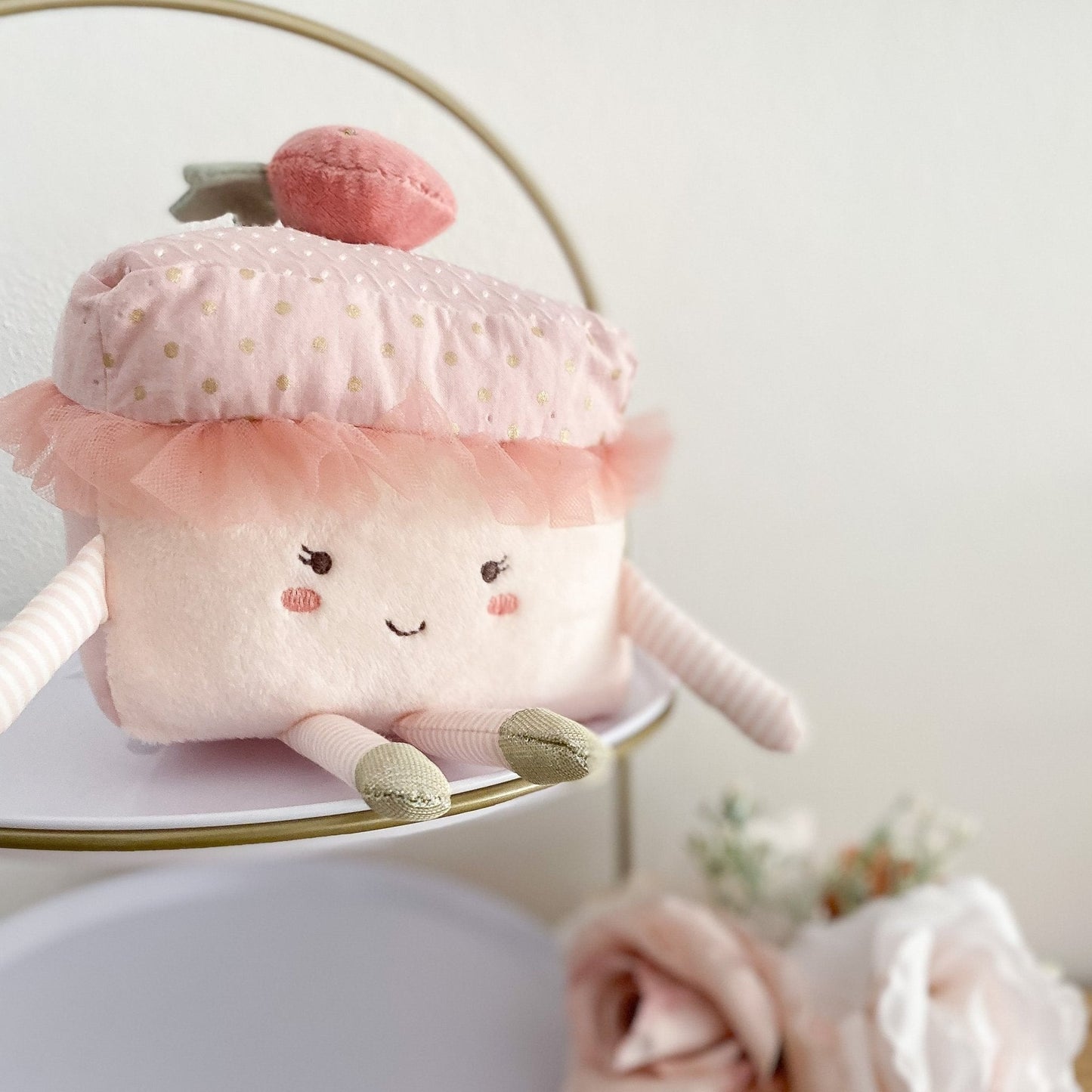 Frenchie Cake Slice Plush Toy by Mon Ami