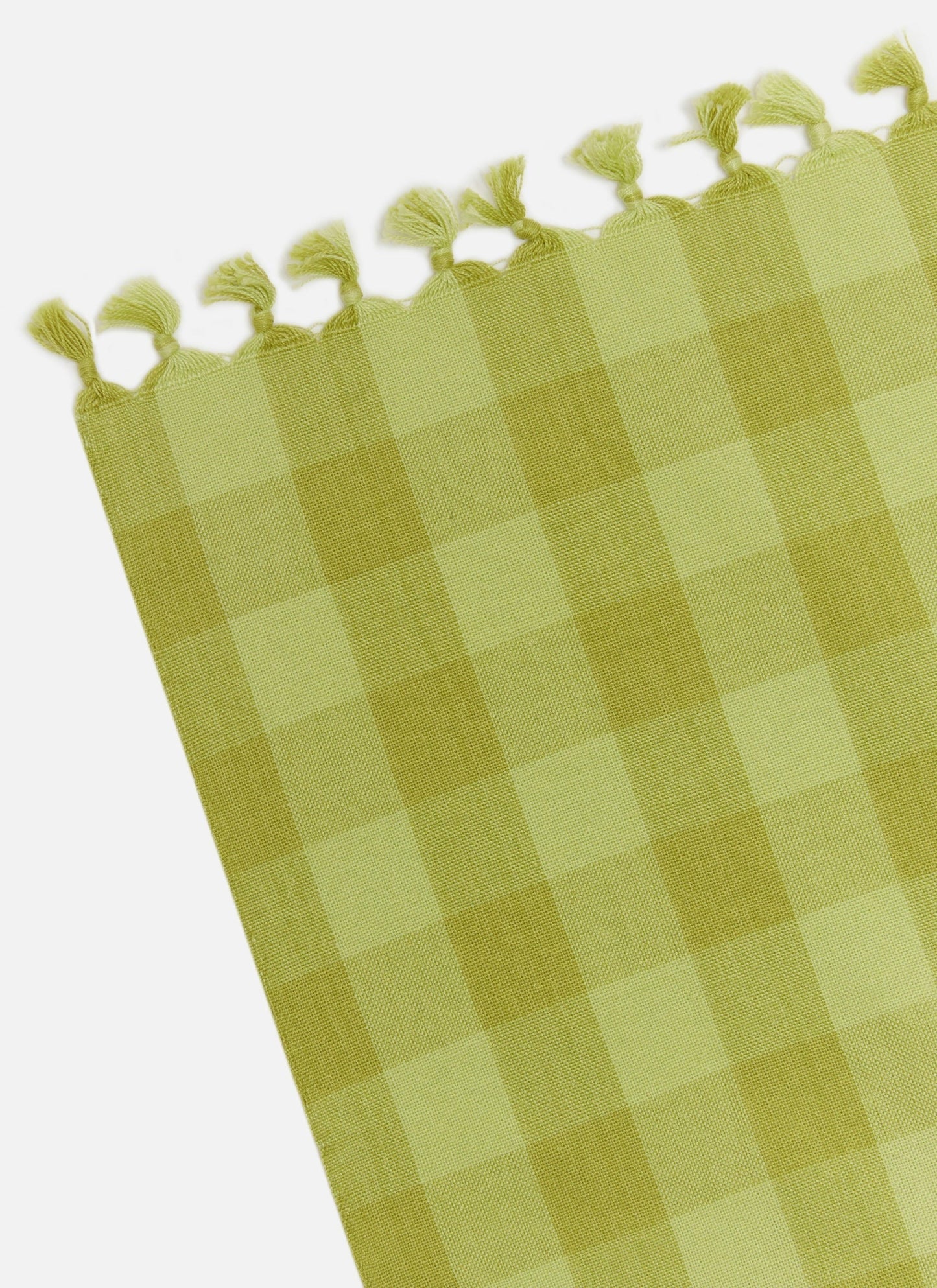 Gingham Citron Green Tablecloth