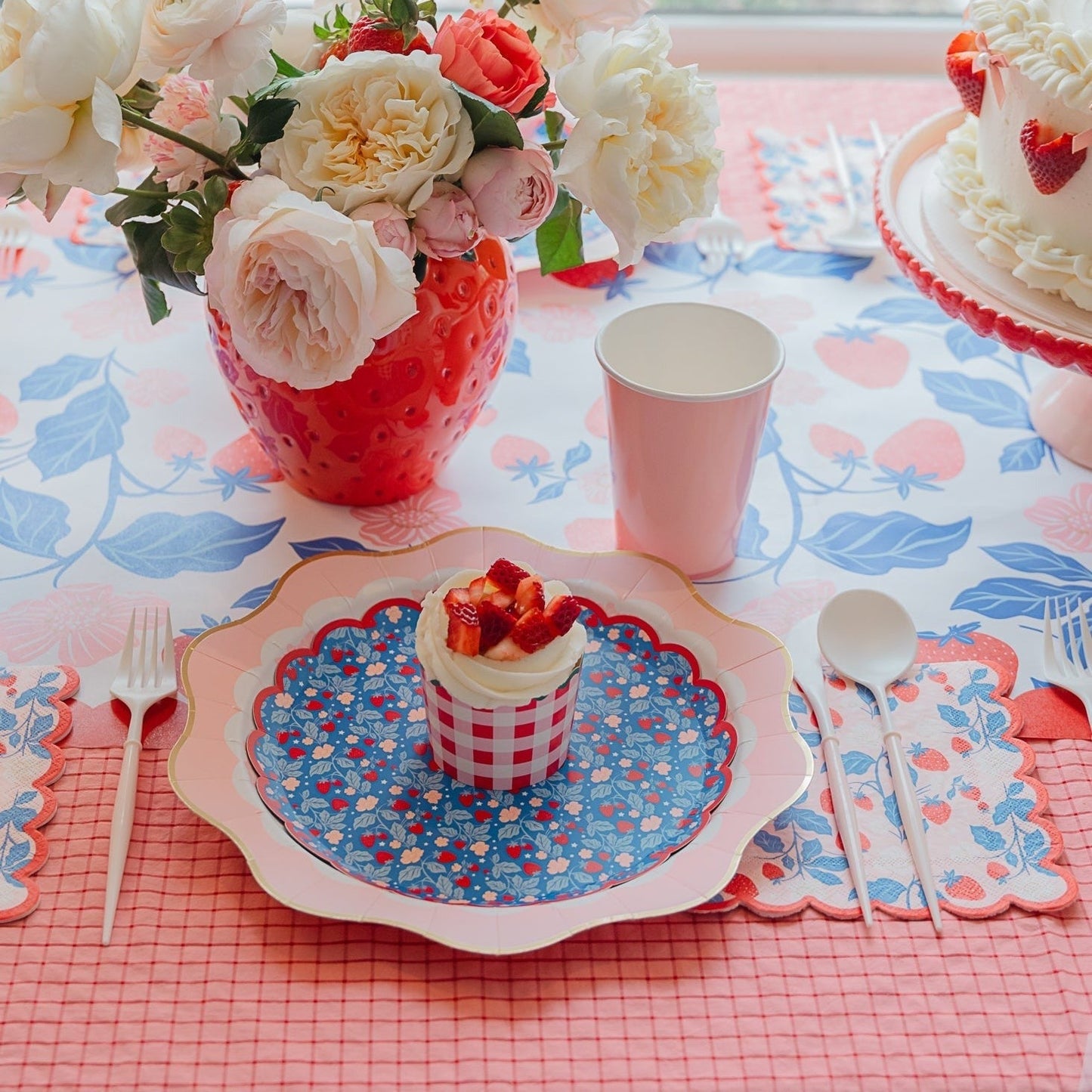 Summer Strawberry Table Runner