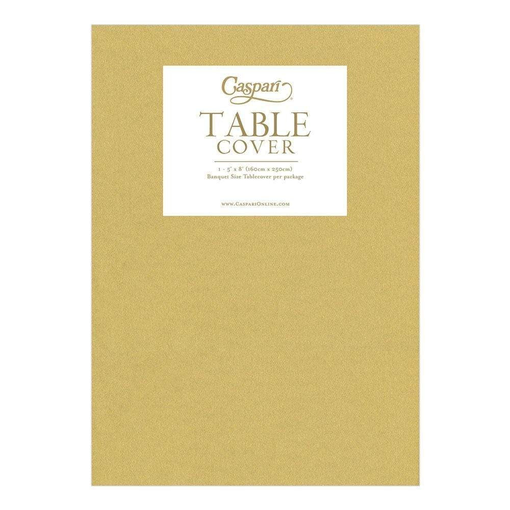 Gold Paper Linen Like Table Cover