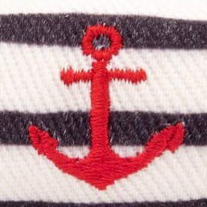 Anchor Embroidered Lady Bow Collar