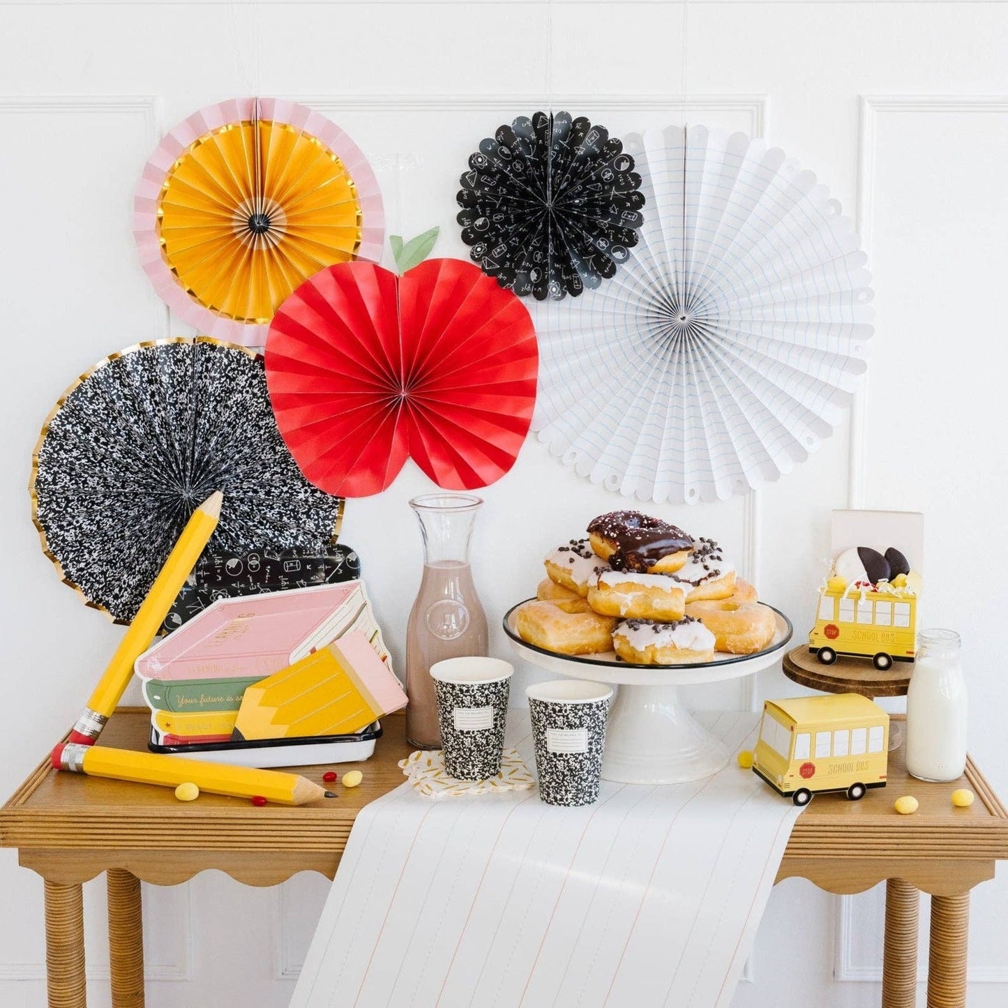 Stack of Books Paper Plates