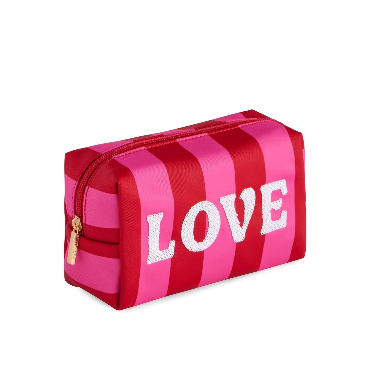 Cara Striped Love Zip Pouch
