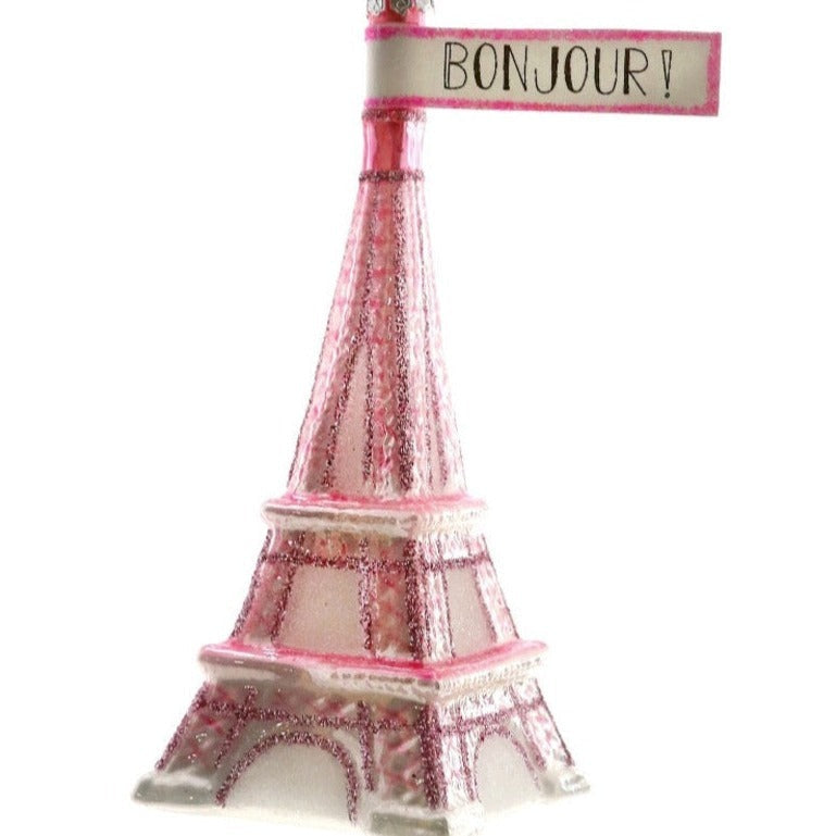 Pink Eiffel Tower Ornament by Cody Foster