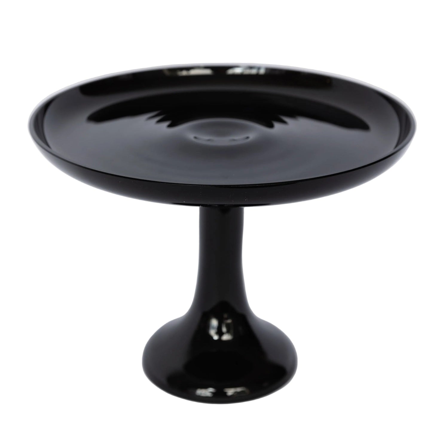 Black Glass Cake Stand