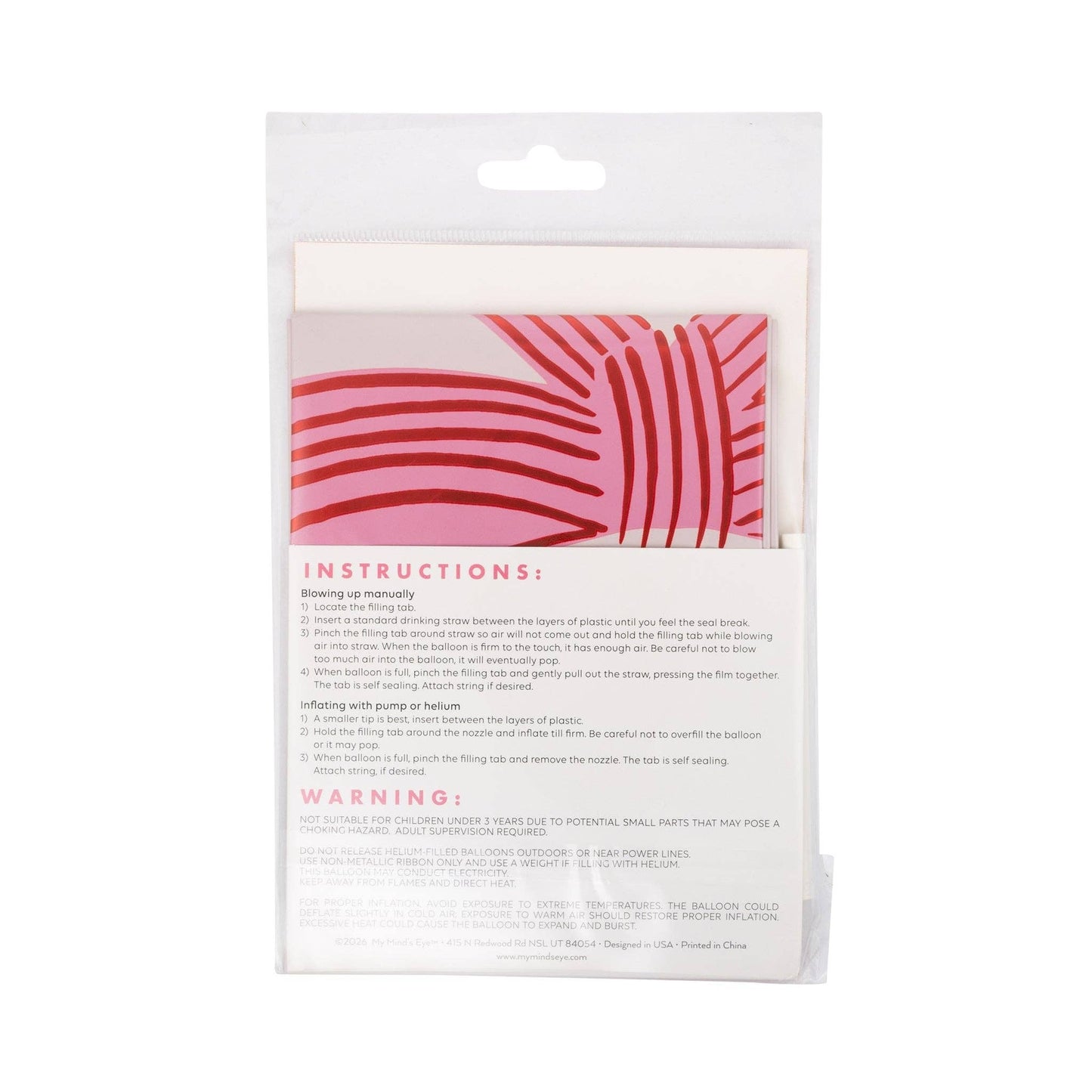Bow Heart Mylar Balloon