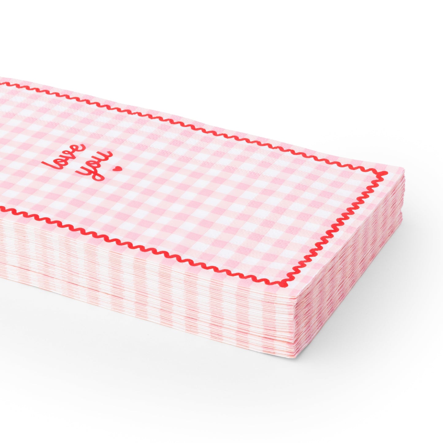 Gingham Valentine's Day Guest Towels