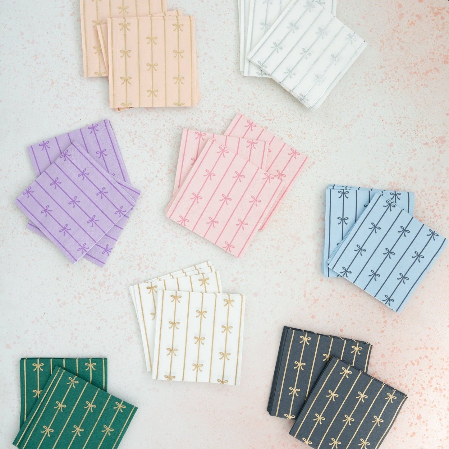 Sky Blue Signature Bow Small Napkins
