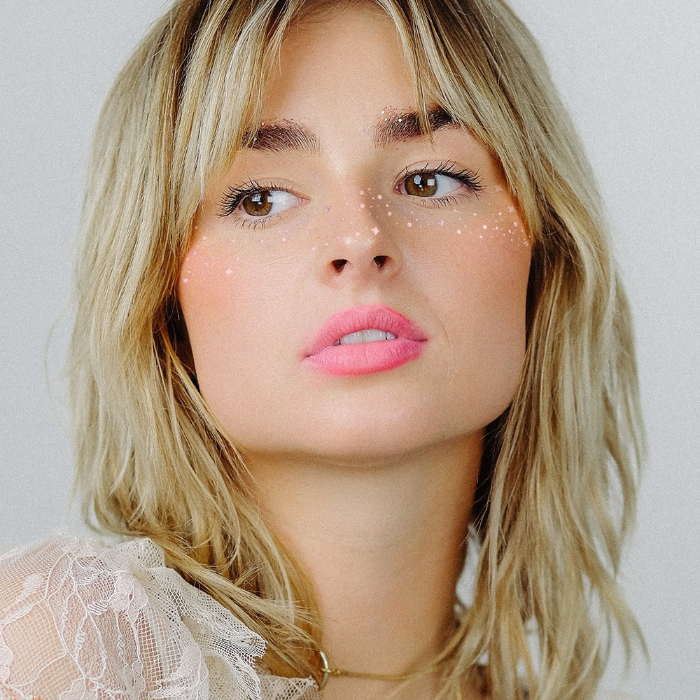 Pink Glitter Freckles Temporary Tattoos