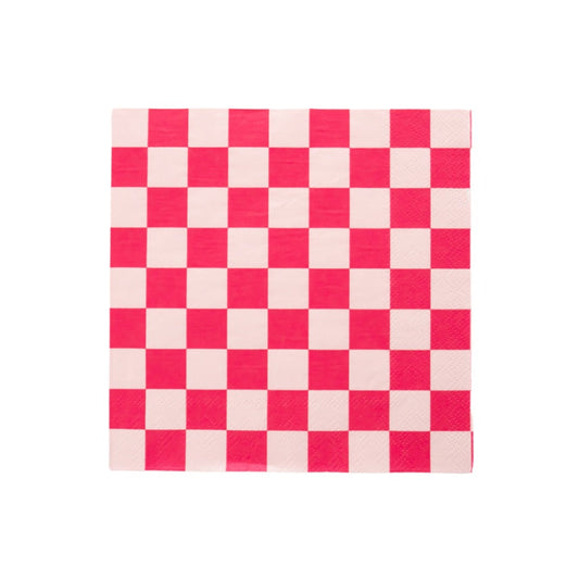 Haute Pink Checker Large Napkins