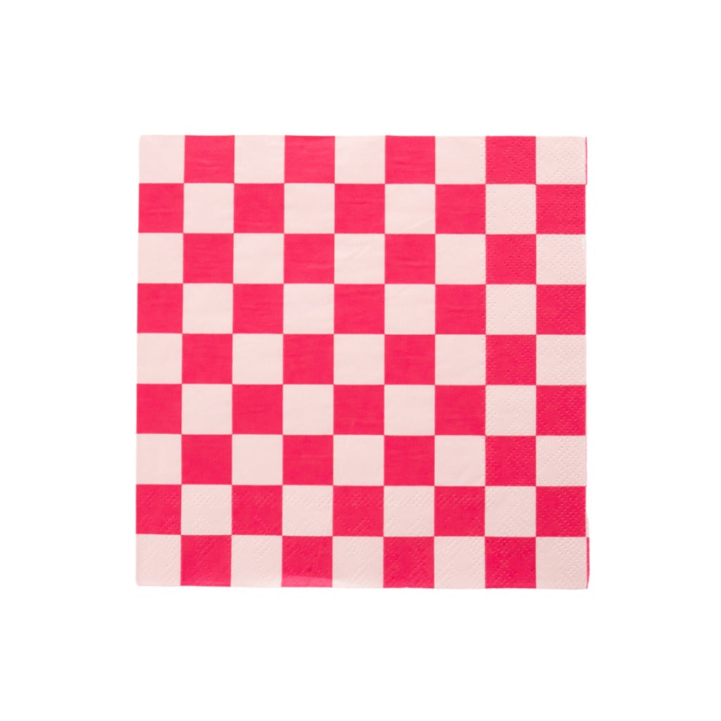 Haute Pink Checker Large Napkins