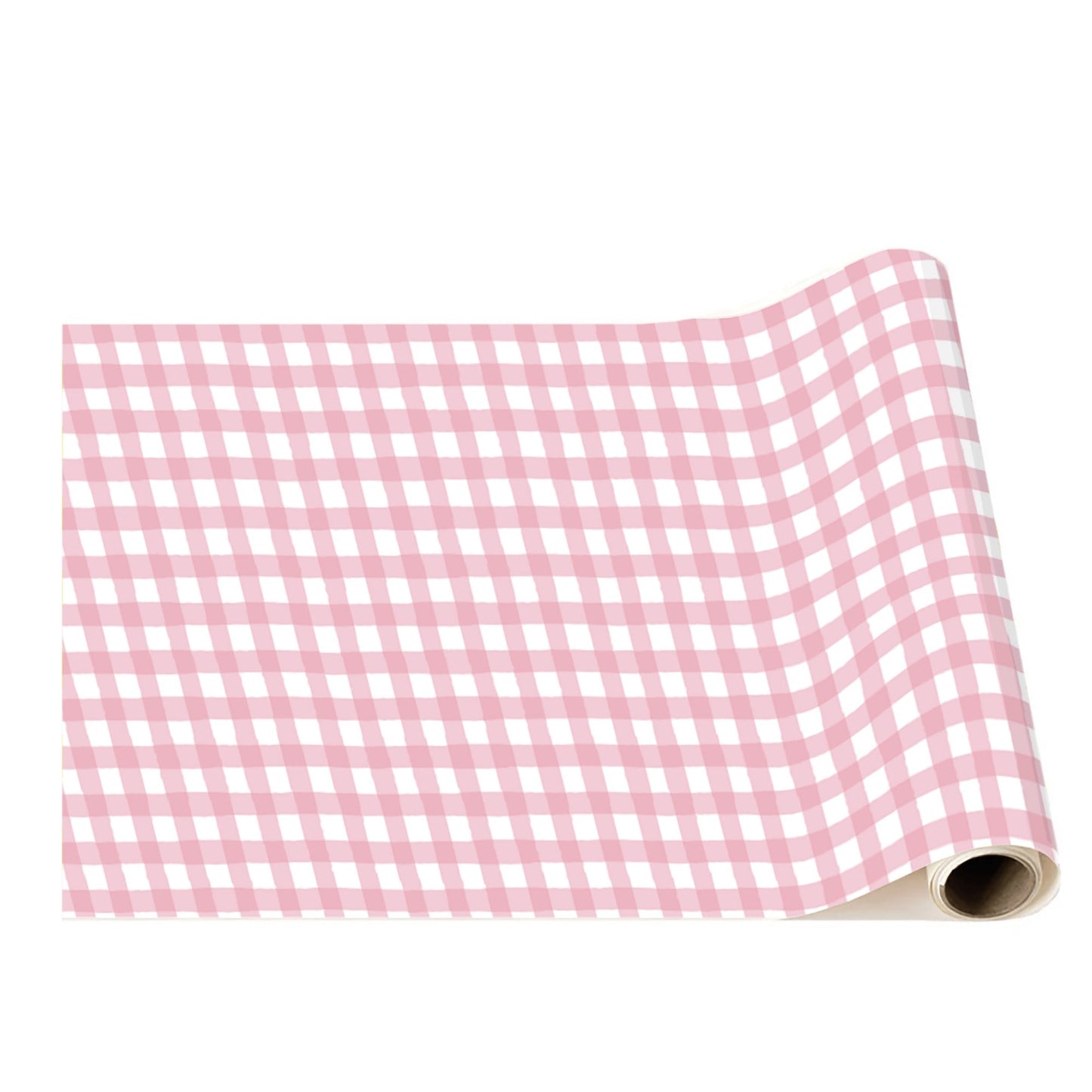 Petal Pink Gingham Table Runner