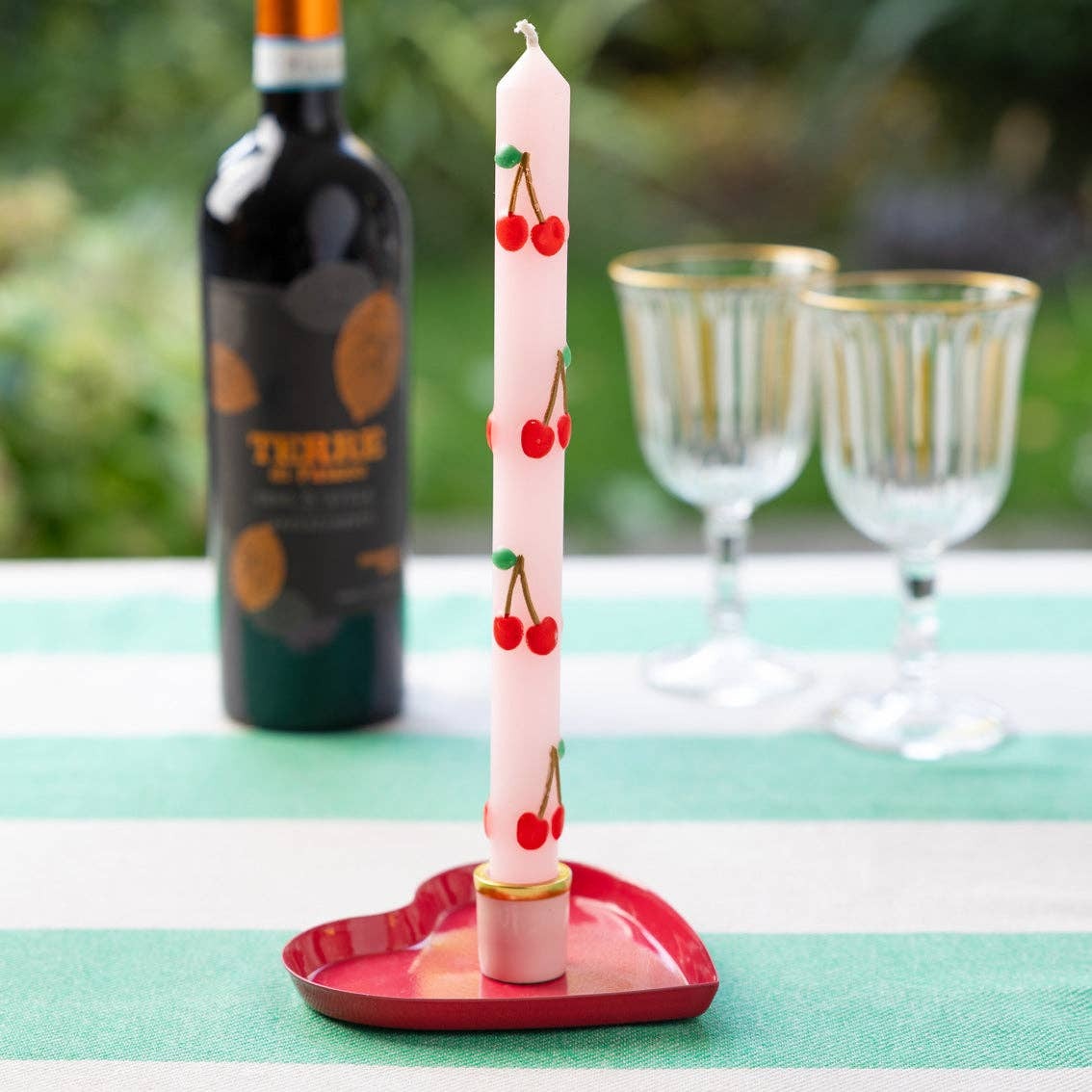 Pink Cherry Taper Candles