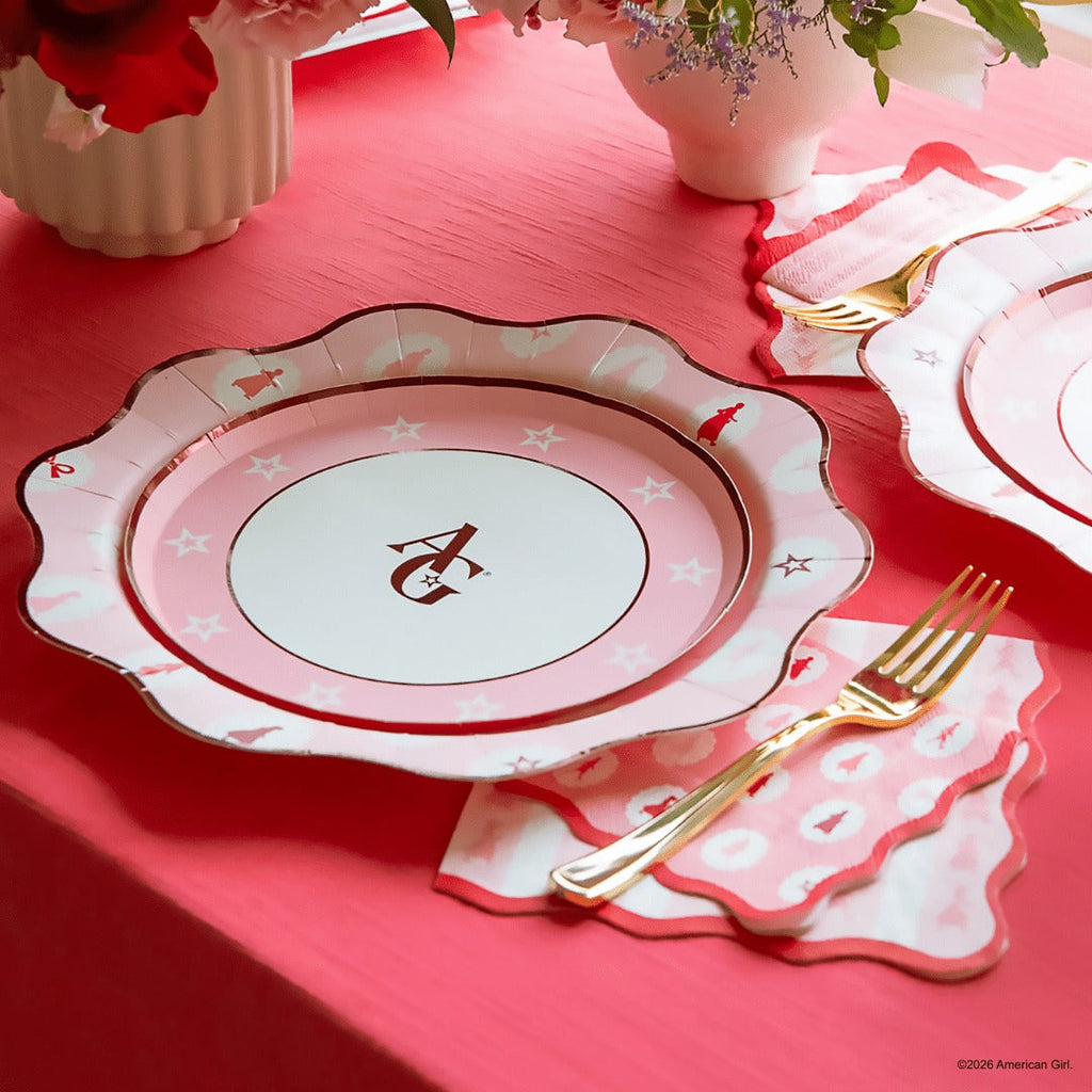 American Girl® X Bonjour Fete Pink Icons Large Plates
