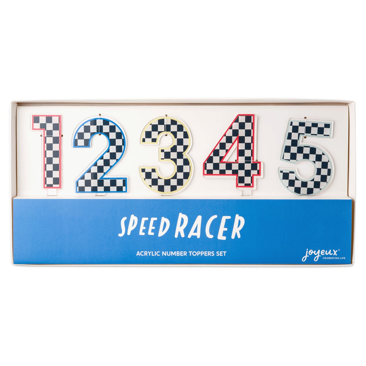 Race Car Number Cake Toppers 0-9