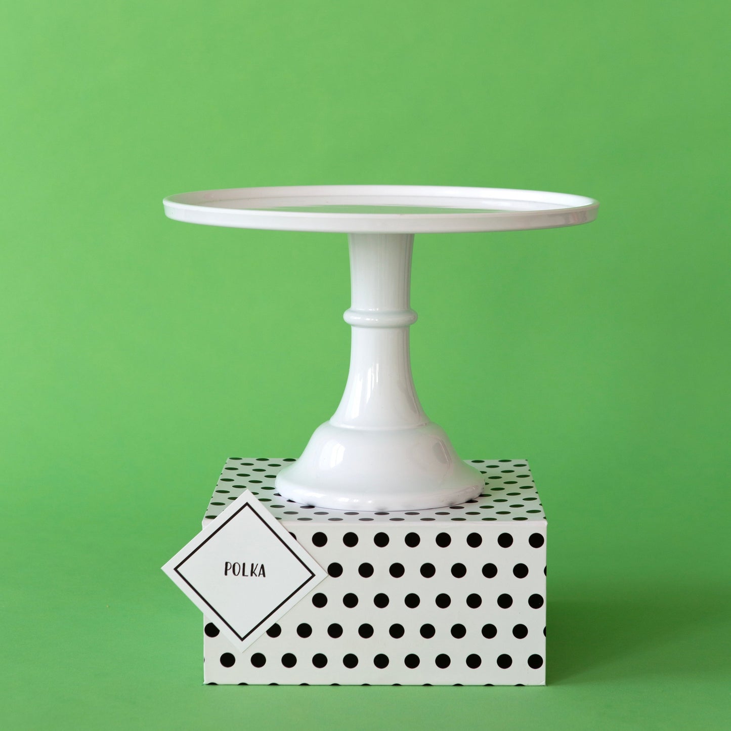 Large Blanc White Pedestal Melamine Cake Stand
