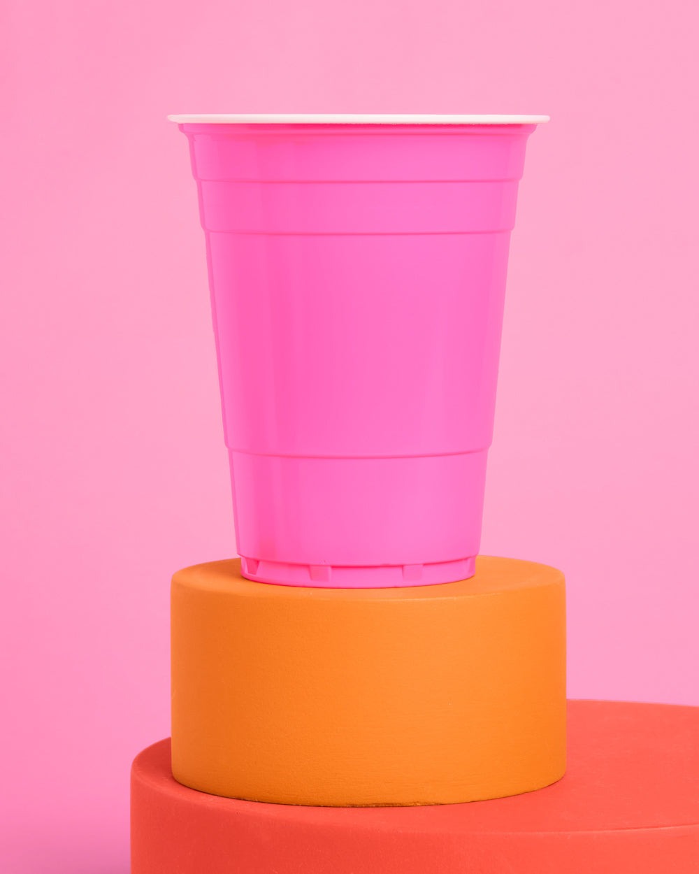Matte Pink Plastic Cups