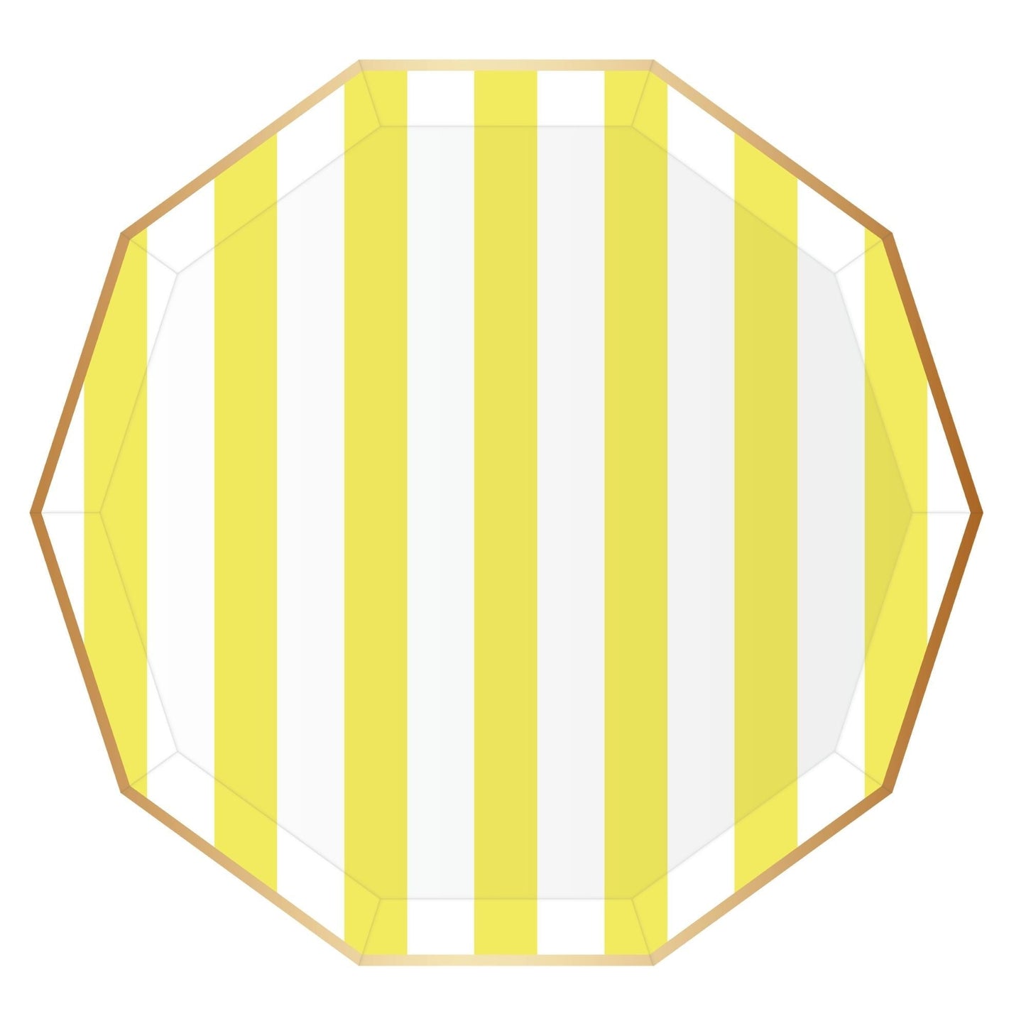 Soleil Yellow Signature Cabana Stripe Plates